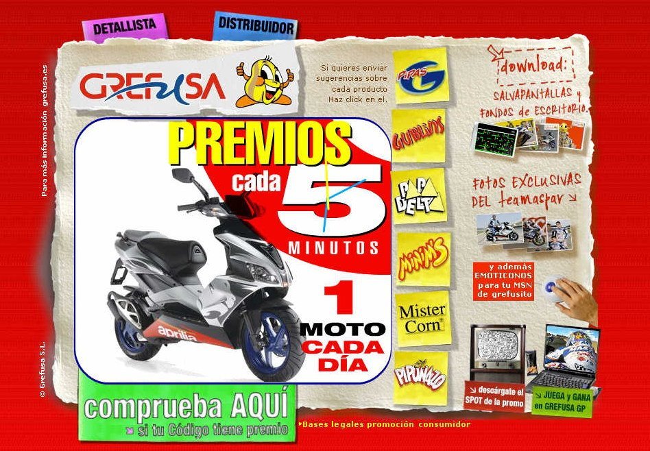 Grefusa regala cada día una Aprilia SR 50 S
