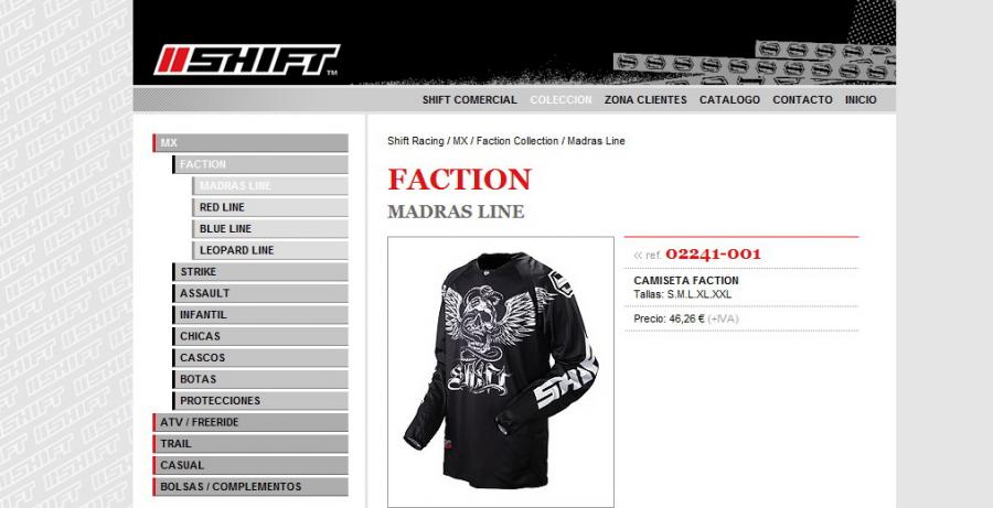 Shift estrena web en España presentando la nueva colección MX/Off-Road 2009