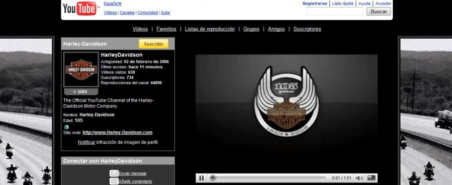 No te pierdas el canal de Harley-Davidson en YouTube