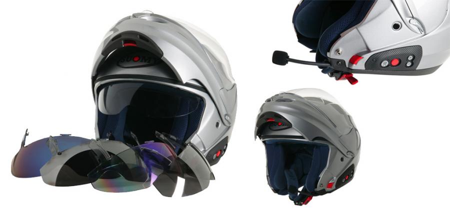 D2O, el nuevo casco abatible de Suomy con radio FM y Bluetooth integrado