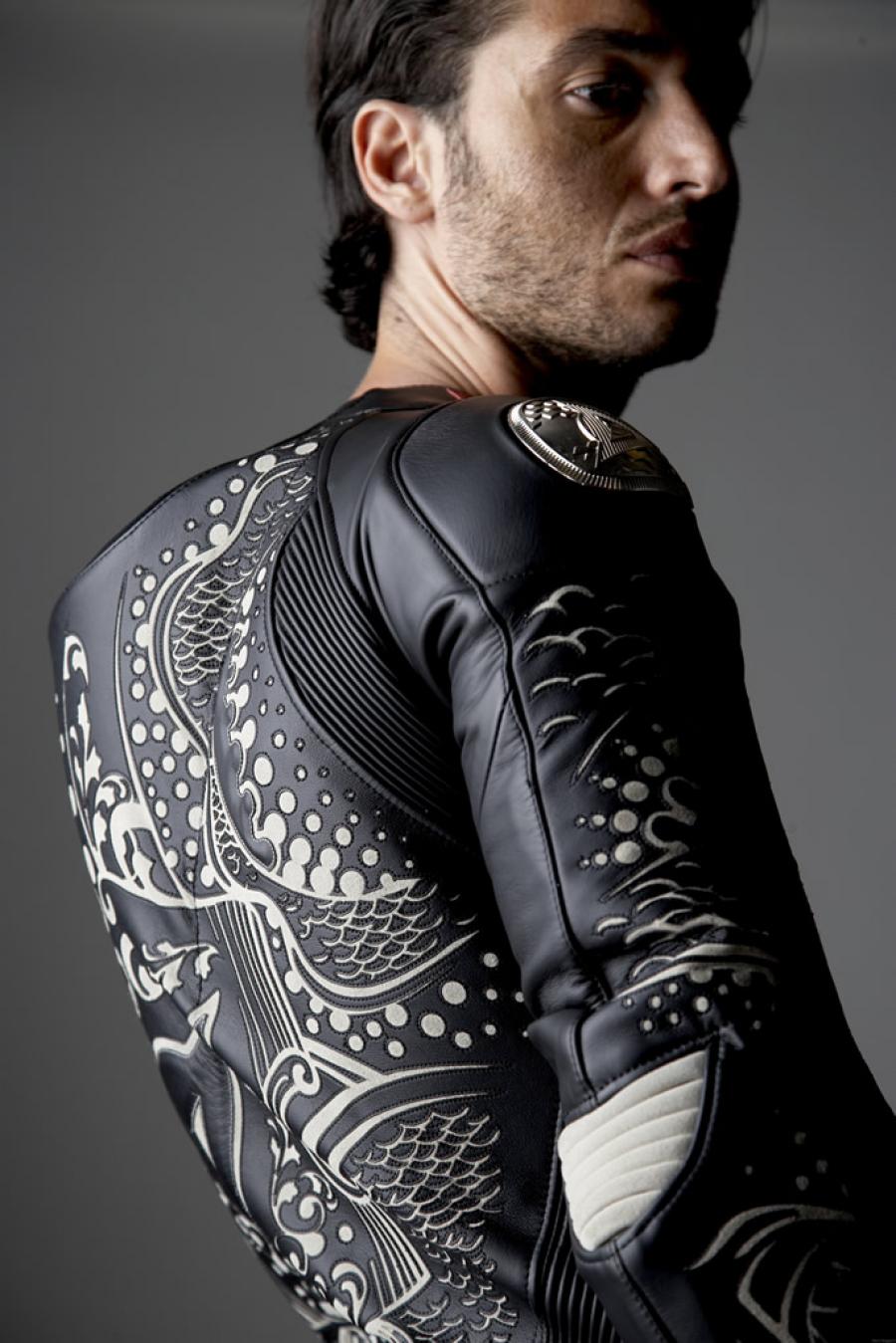 Tattoo Motorcycle Leathers - Tattoo Leather Biker Suit