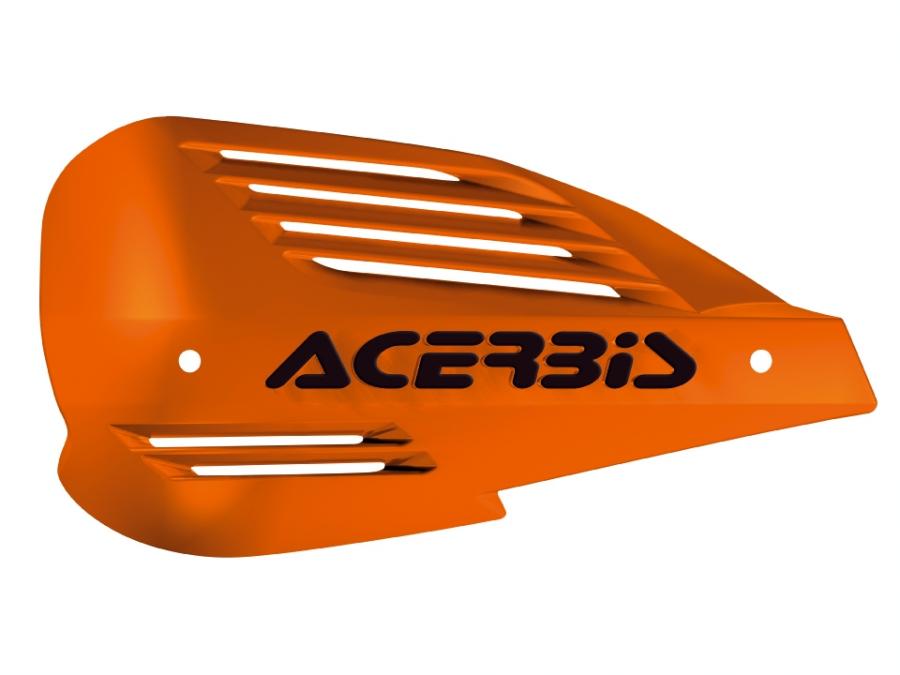 Paramanos de moto de enduro Acerbis X-Factory naranja azul con barra