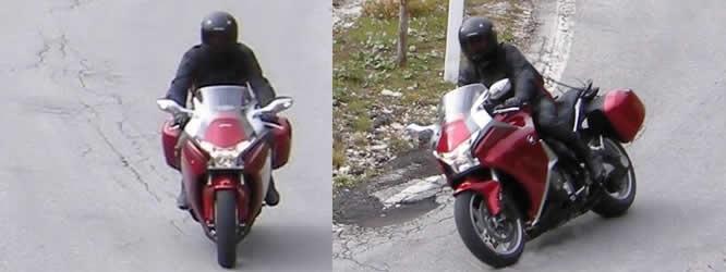 La Honda V4 1200 2009 cazada en los Alpes