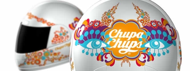Ideas para San Valentín; casco Eyelash de Chupa Chups