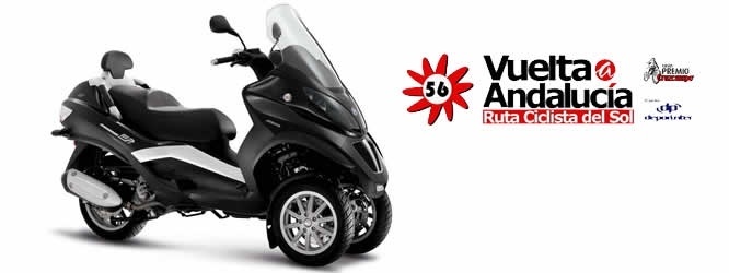 El Piaggio MP3 LT scooter oficial de la vuelta a Andalucía