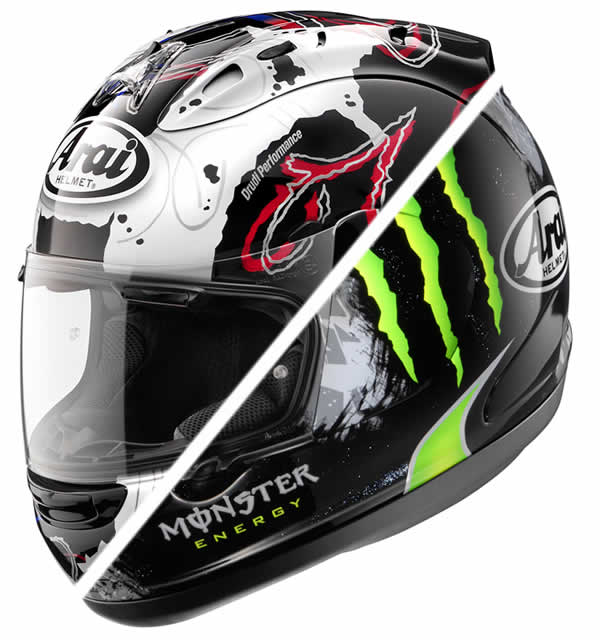 Crutchlow y Haslam, nuevas gráficas del Arai RX-7 GP by Aldo Drudi