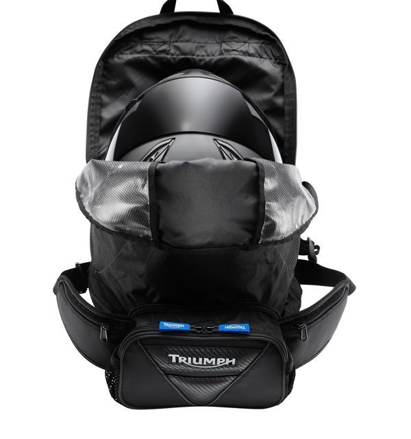 Triumph presenta su innovadora riñonera porta casco