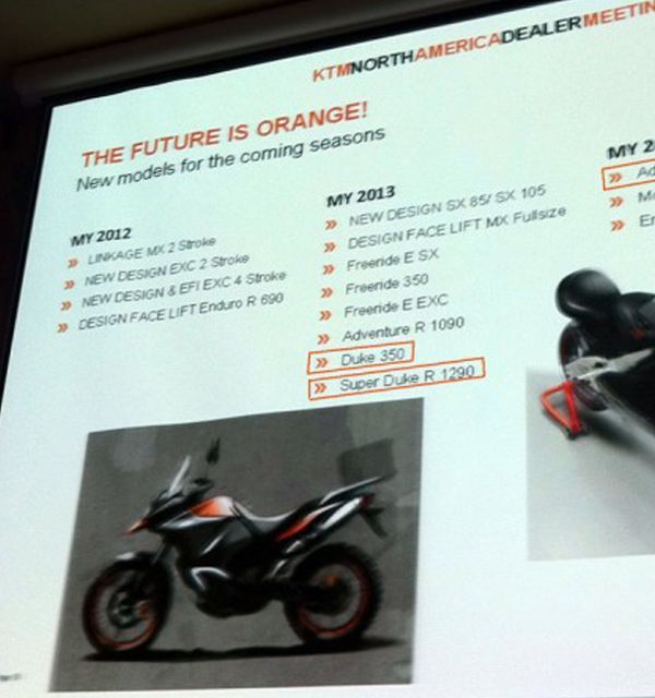 KTM lanzará una Duke 350 y una Adventure 1290 en los tres próximos años