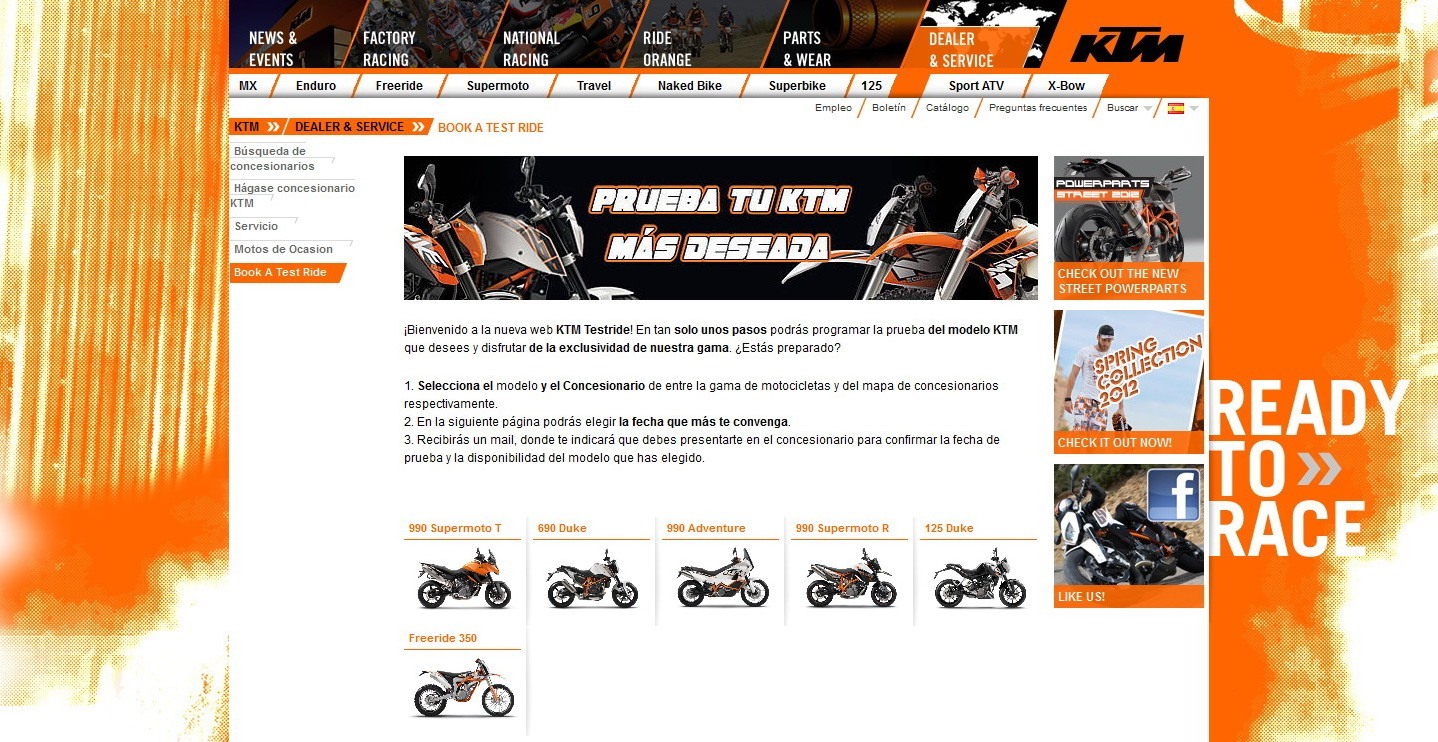 Prueba la KTM de tus sueños